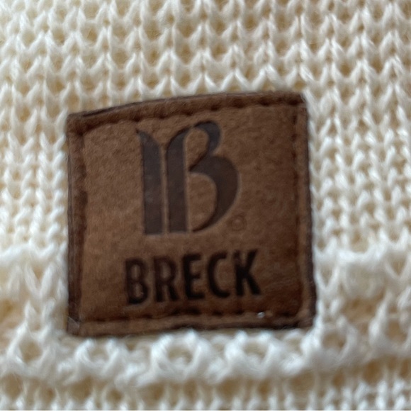 Breck/Screamer Ivory Knit Hat Beanie Cap PomPom Wool Acrylic Blend Warm, Lined - Picture 5 of 14